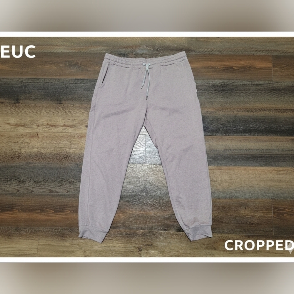 Vuori Performance Joggers Cropped Heathered Mauve EUC - Size Large (See Meas)